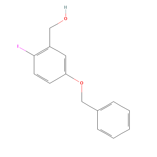 (2-iodo-5-phenylmethoxyphenyl)methanol (CAS: 50765-13-4) - Chemical Structure and Molecular Formula 