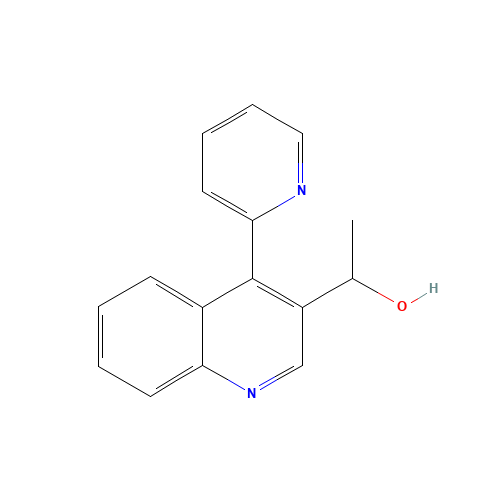 1-(4-pyridin-2-ylquinolin-3-yl)ethanol (CAS: 1374195-80-8) - Chemical Structure and Molecular Formula 