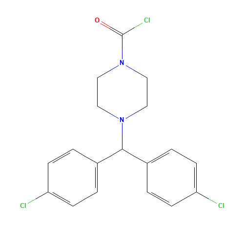 4-[bis(4-chlorophenyl)methyl]piperazine-1-carbonyl chloride (CAS: 1072850-67-9) - Related Chemical Product