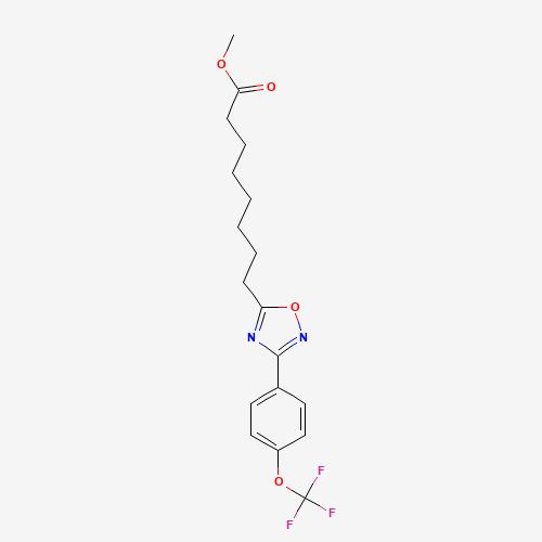 methyl 8-[3-[4-(trifluoromethoxy)phenyl]-1,2,4-oxadiazol-5-yl]octanoate (CAS: 680216-05-1) - Related Chemical Product