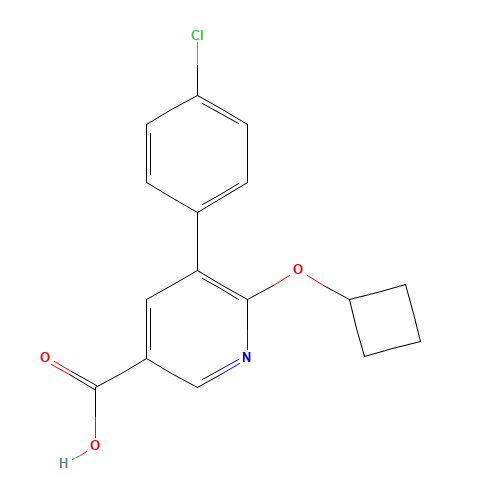 5-(4-chlorophenyl)-6-cyclobutyloxypyridine-3-carboxylic acid (CAS: 1364678-51-2) - Related Chemical Product