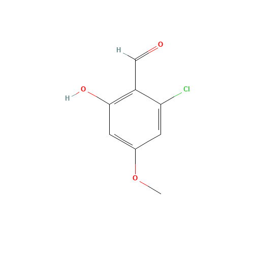 2-chloro-6-hydroxy-4-methoxybenzaldehyde (CAS: 116475-68-4) - Chemical Structure and Molecular Formula 