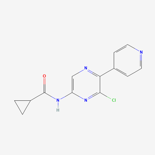 N-(6-chloro-5-pyridin-4-ylpyrazin-2-yl)cyclopropanecarboxamide (CAS: 925678-02-0) - Chemical Structure and Molecular Formula 