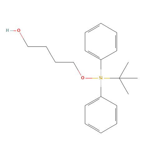 4-[tert-butyl(diphenyl)silyl]oxybutan-1-ol (CAS: 130372-07-5) - Chemical Structure and Molecular Formula 