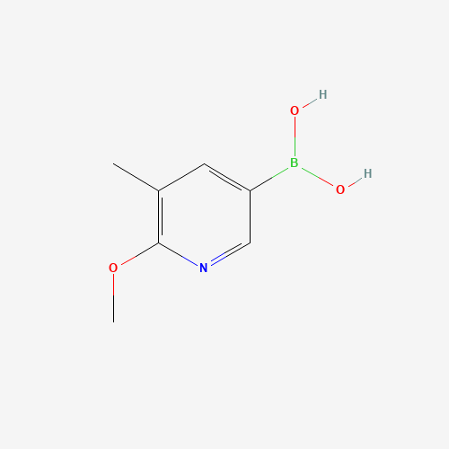 (6-methoxy-5-methylpyridin-3-yl)boronic acid (CAS: 1083168-99-3) - Chemical Structure and Molecular Formula 