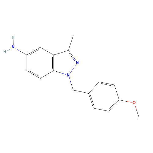 1-[(4-methoxyphenyl)methyl]-3-methylindazol-5-amine (CAS: 1266336-38-2) - Related Chemical Product