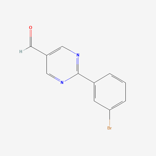 2-(3-bromophenyl)pyrimidine-5-carbaldehyde (CAS: 1086393-72-7) - Chemical Structure and Molecular Formula 