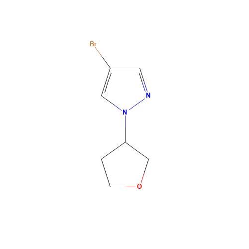 4-bromo-1-(oxolan-3-yl)pyrazole (CAS: 1040377-07-8) - Chemical Structure and Molecular Formula 