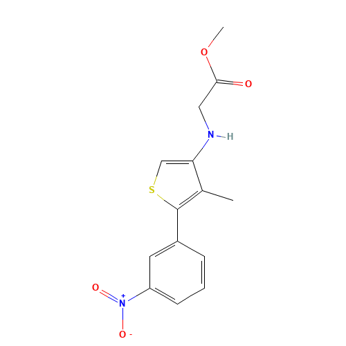 methyl 2-[[4-methyl-5-(3-nitrophenyl)thiophen-3-yl]amino]acetate (CAS: 1000409-48-2) - Related Chemical Product