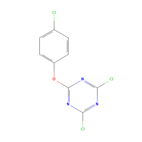 2,4-dichloro-6-(4-chlorophenoxy)-1,3,5-triazine (CAS: 30886-26-1) - Related Chemical Product