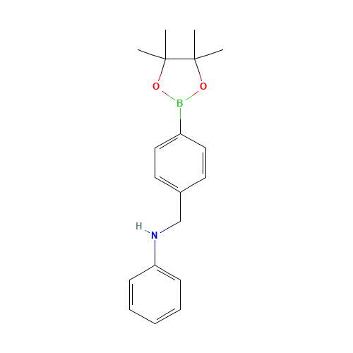 N-[[4-(4,4,5,5-tetramethyl-1,3,2-dioxaborolan-2-yl)phenyl]methyl]aniline (CAS: 1029439-56-2) - Related Chemical Product