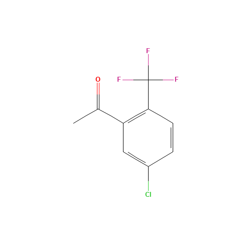 1-[5-chloro-2-(trifluoromethyl)phenyl]ethanone (CAS: 1214362-82-9) - Chemical Structure and Molecular Formula 