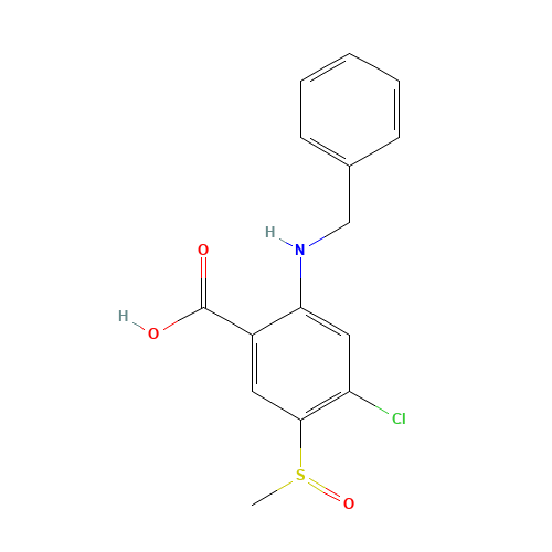 2-(benzylamino)-4-chloro-5-methylsulfinylbenzoic acid (CAS: 51522-01-1) - Related Chemical Product