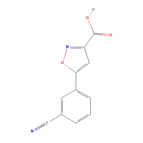 5-(3-cyanophenyl)-1,2-oxazole-3-carboxylic acid (CAS: 956360-07-9) - Chemical Structure and Molecular Formula 
