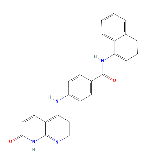 N-naphthalen-1-yl-4-[(7-oxo-8H-1,8-naphthyridin-4-yl)amino]benzamide (CAS: 1203509-88-9) - Related Chemical Product
