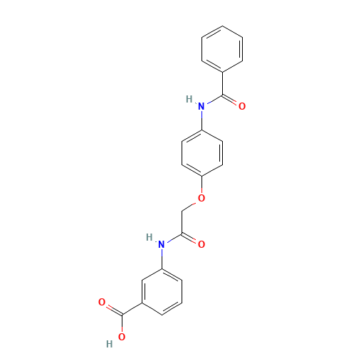 3-[[2-(4-benzamidophenoxy)acetyl]amino]benzoic acid (CAS: 649774-09-4) - Related Chemical Product