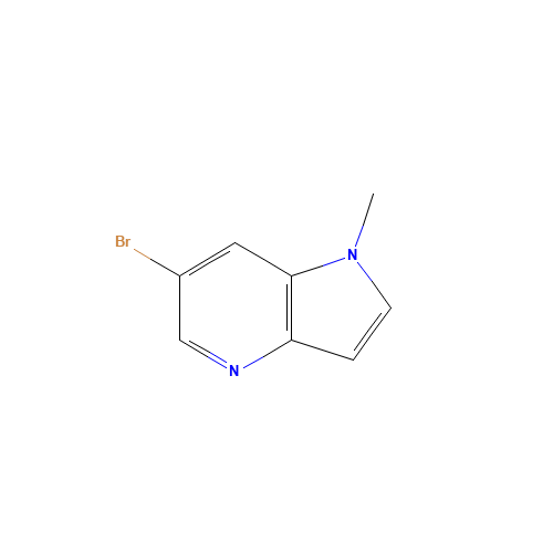 6-bromo-1-methylpyrrolo[3,2-b]pyridine (CAS: 1086064-46-1) - Chemical Structure and Molecular Formula 