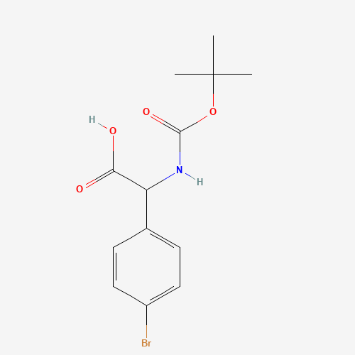 2-(4-bromophenyl)-2-[(2-methylpropan-2-yl)oxycarbonylamino]acetic acid (CAS: 917925-71-4) - Related Chemical Product