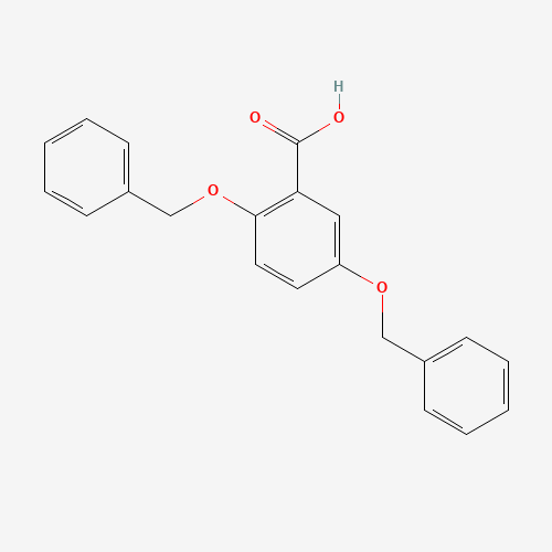 2,5-bis(phenylmethoxy)benzoic acid (CAS: 67127-91-7) - Chemical Structure and Molecular Formula 