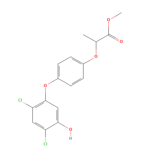 methyl 2-[4-(2,4-dichloro-5-hydroxyphenoxy)phenoxy]propanoate (CAS: 124992-48-9) - Related Chemical Product