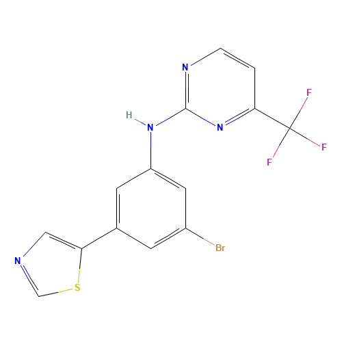 N-[3-bromo-5-(1,3-thiazol-5-yl)phenyl]-4-(trifluoromethyl)pyrimidin-2-amine (CAS: 1312535-10-6) - Related Chemical Product