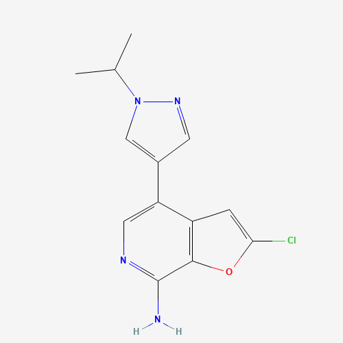 2-chloro-4-(1-propan-2-ylpyrazol-4-yl)furo[2,3-c]pyridin-7-amine (CAS: 1326714-20-8) - Related Chemical Product