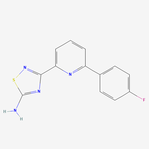 3-[6-(4-fluorophenyl)pyridin-2-yl]-1,2,4-thiadiazol-5-amine (CAS: 1179360-22-5) - Chemical Structure and Molecular Formula 