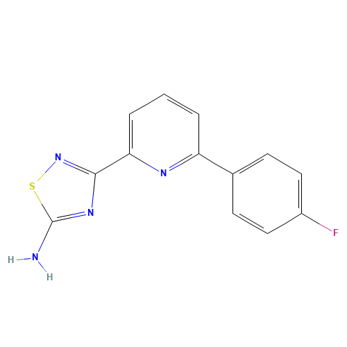 3-[6-(4-fluorophenyl)pyridin-2-yl]-1,2,4-thiadiazol-5-amine (CAS: 1179360-22-5) - Chemical Structure and Molecular Formula 