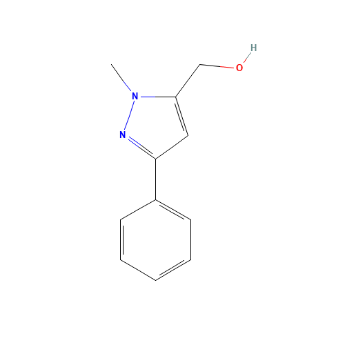 (2-methyl-5-phenylpyrazol-3-yl)methanol (CAS: 864068-97-3) - Chemical Structure and Molecular Formula 
