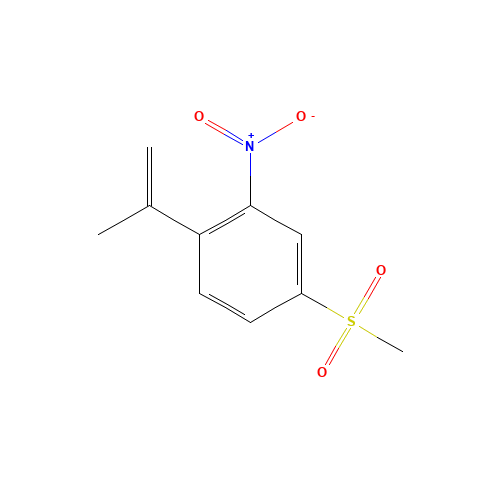 4-methylsulfonyl-2-nitro-1-prop-1-en-2-ylbenzene (CAS: 1240287-49-3) - Chemical Structure and Molecular Formula 