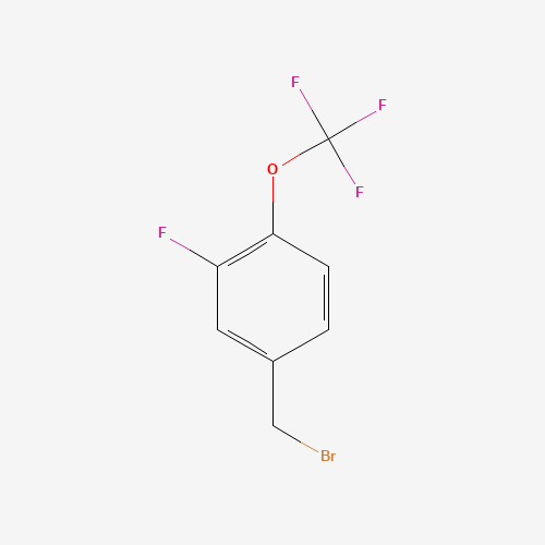 4-(bromomethyl)-2-fluoro-1-(trifluoromethoxy)benzene (CAS: 886499-04-3) - Chemical Structure and Molecular Formula 