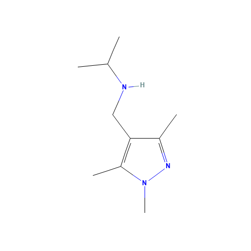 N-[(1,3,5-trimethylpyrazol-4-yl)methyl]propan-2-amine (CAS: 880361-69-3) - Chemical Structure and Molecular Formula 