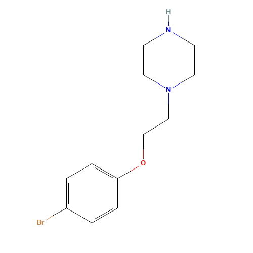 1-[2-(4-bromophenoxy)ethyl]piperazine (CAS: 103541-03-3) - Chemical Structure and Molecular Formula 