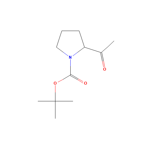 tert-butyl 2-acetylpyrrolidine-1-carboxylate (CAS: 92012-22-1) - Chemical Structure and Molecular Formula 