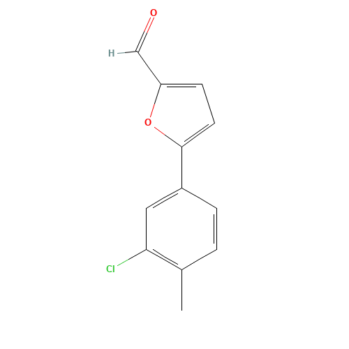 5-(3-chloro-4-methylphenyl)furan-2-carbaldehyde (CAS: 57666-53-2) - Chemical Structure and Molecular Formula 