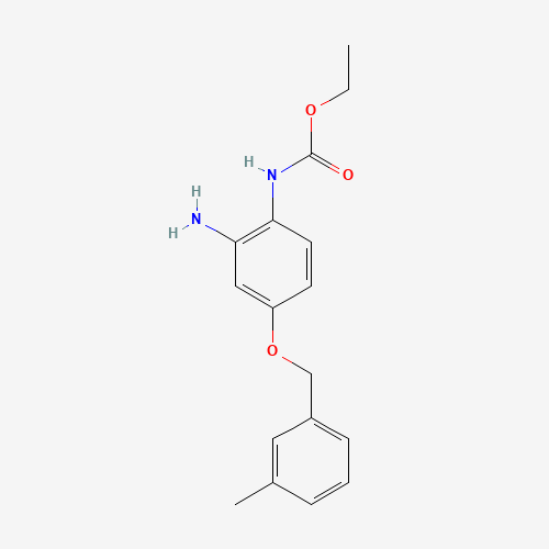 ethyl N-[2-amino-4-[(3-methylphenyl)methoxy]phenyl]carbamate (CAS: 1043425-02-0) - Related Chemical Product