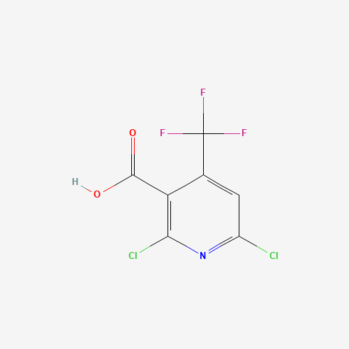 2,6-dichloro-4-(trifluoromethyl)pyridine-3-carboxylic acid (CAS: 503437-19-2) - Chemical Structure and Molecular Formula 