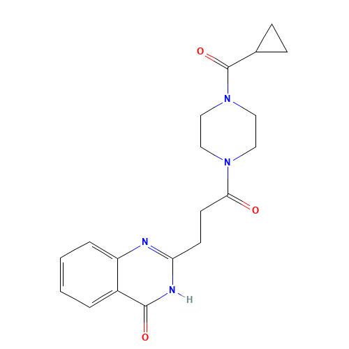2-[3-[4-(cyclopropanecarbonyl)piperazin-1-yl]-3-oxopropyl]-1H-quinazolin-4-one (CAS: 930665-92-2) - Related Chemical Product