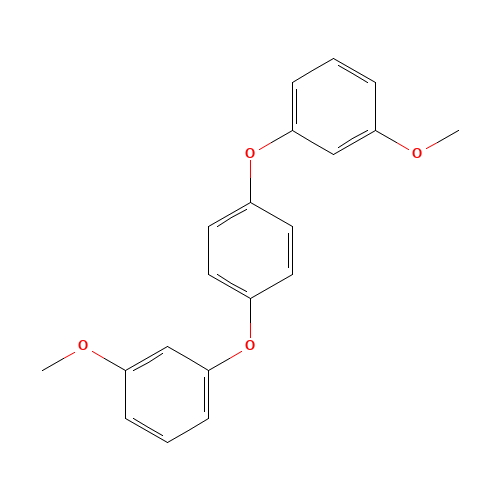 1,4-bis(3-methoxyphenoxy)benzene (CAS: 5024-84-0) - Chemical Structure and Molecular Formula 