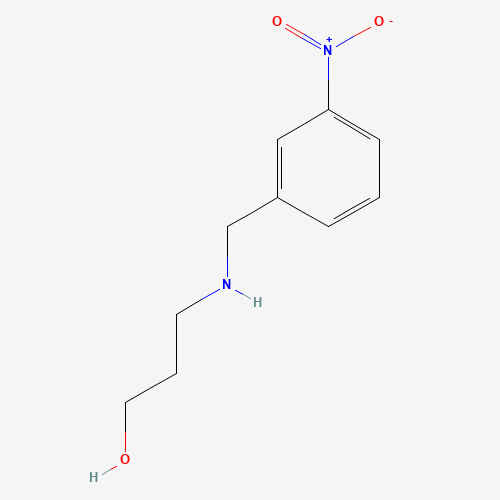 3-[(3-nitrophenyl)methylamino]propan-1-ol (CAS: 161798-69-2) - Chemical Structure and Molecular Formula 