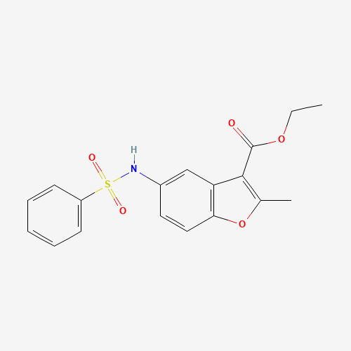 ethyl 5-(benzenesulfonamido)-2-methyl-1-benzofuran-3-carboxylate (CAS: 412300-79-9) - Related Chemical Product