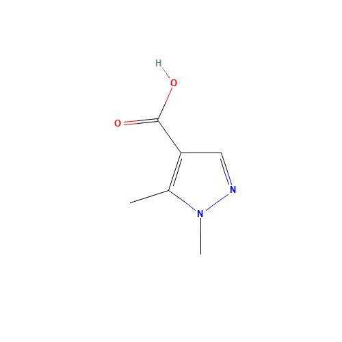 1,5-dimethylpyrazole-4-carboxylic acid (CAS: 31728-75-3) - Chemical Structure and Molecular Formula 