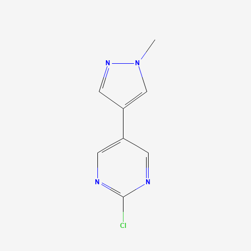 2-chloro-5-(1-methylpyrazol-4-yl)pyrimidine (CAS: 1231943-08-0) - Chemical Structure and Molecular Formula 
