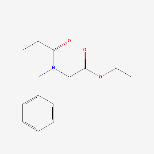ethyl 2-[benzyl(2-methylpropanoyl)amino]acetate (CAS: 1120354-43-9) - Chemical Structure and Molecular Formula 