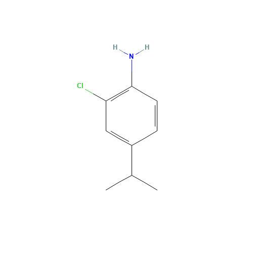 2-chloro-4-propan-2-ylaniline (CAS: 76842-16-5) - Chemical Structure and Molecular Formula 