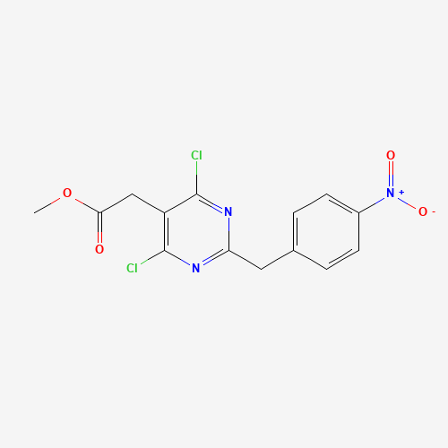 methyl 2-[4,6-dichloro-2-[(4-nitrophenyl)methyl]pyrimidin-5-yl]acetate (CAS: 780763-92-0) - Related Chemical Product