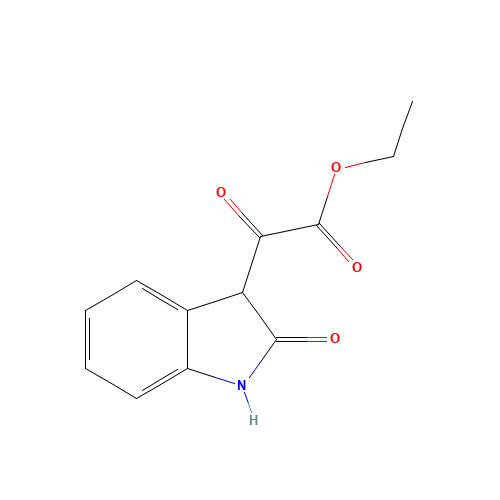 ethyl 2-oxo-2-(2-oxo-1,3-dihydroindol-3-yl)acetate (CAS: 65112-88-1) - Chemical Structure and Molecular Formula 