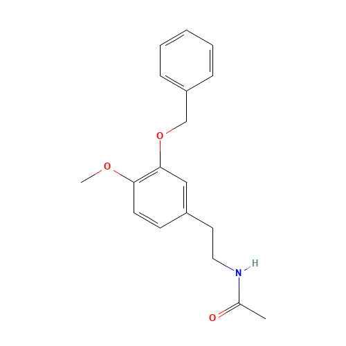N-[2-(4-methoxy-3-phenylmethoxyphenyl)ethyl]acetamide (CAS: 55161-43-8) - Chemical Structure and Molecular Formula 