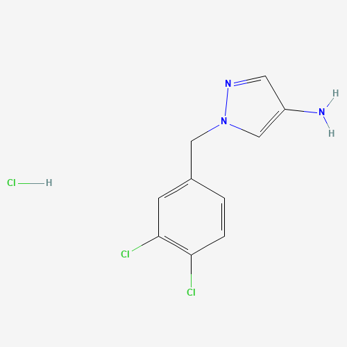 1-[(3,4-dichlorophenyl)methyl]pyrazol-4-amine;hydrochloride (CAS: 1035225-28-5) - Chemical Structure and Molecular Formula 