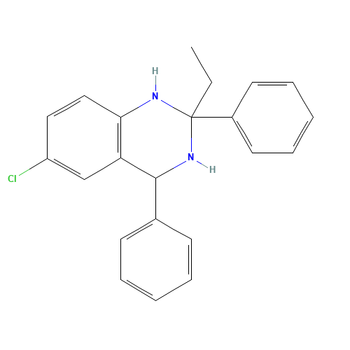 6-chloro-2-ethyl-2,4-diphenyl-3,4-dihydro-1H-quinazoline (CAS: 84571-61-9) - Related Chemical Product